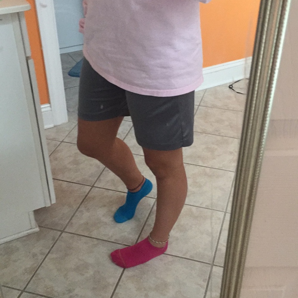 grey basketball shorts